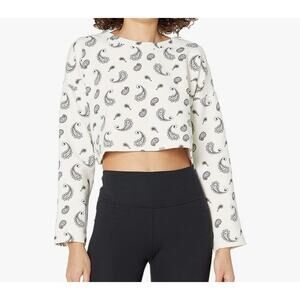 Koral Valor Dive Cropped Top - Bandana White - Size Small
